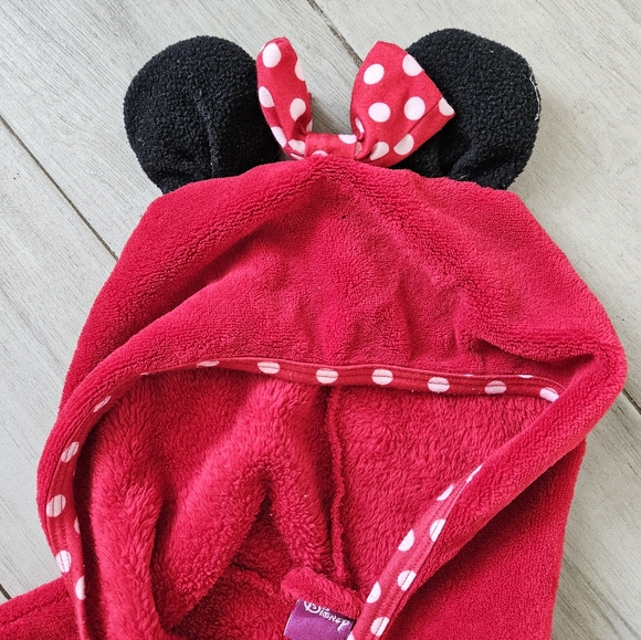 Disney ❤️Minnie Mouse Red Kids Robe - Picture 3 of 5